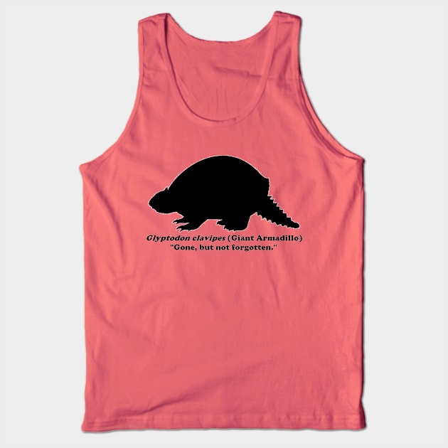 Glyptodon clavipes (Giant Armadillo) Black Tank Top by dabblersoutpost